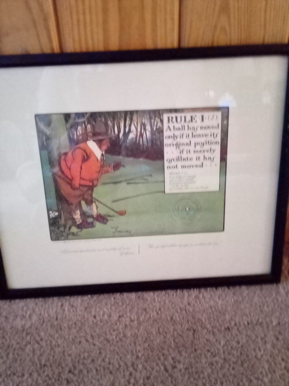 Vintage Rules of Golf #I Charles Crombie Framed Print